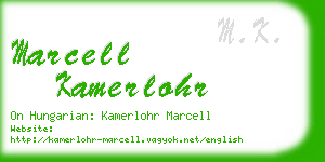 marcell kamerlohr business card